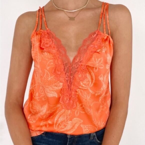 FREE PEOPLE INTIMATELY LADIES OFF THE COAST CAMI COMBO WITH LACE DETAIL NWT - Picture 3 of 5